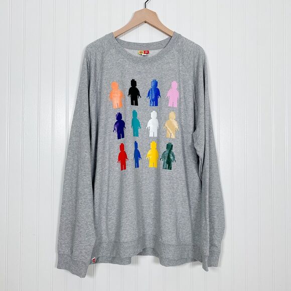 Lego Other - Lego x Target Sweatshirt Mens sz XXL Minifigures Graphic Gray Crewneck Pullover